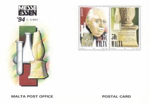 Malta Post Office 1994 PostCard, Messe Essen '94 Philatelic Exhibition, Germany.