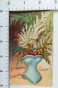 Victorian Trade Card Warner Bros Coraline Corset Floral Bouquet In Corset F64