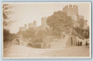 Conwy Wales Postcard Conwy Castle c1930's Unposted Vintage RPPC Photo