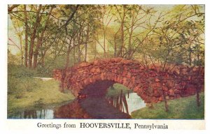 Postcard BRIDGE SCENE Hooversville Pennsylvania PA AP4632