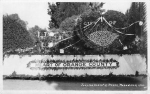 RPPC Orange County Parade Float Pasadena Tournament of Roses 1921 Postcard