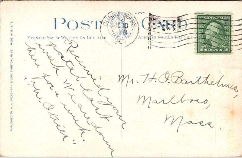 View From the Bluffs, Onset MA c1921 Vintage Postcard S48