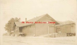 Depot, Nebraska, Silver Creek, RPPC, Union Pacific Railroad Station, Zercher