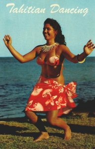 Hawaii Tahiatian Dancer Waikiki Chrome Postcard 03.96