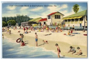 1950 Clearwater Beach At Everingham's Clearwater Florida FL Vintage Postcard