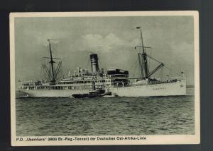 Mint Germany East Africa Line Ship Picture Postcard PD Usambara