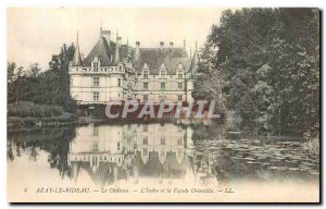 Old Postcard Azay le Rideau Chateau Indre and East Facade