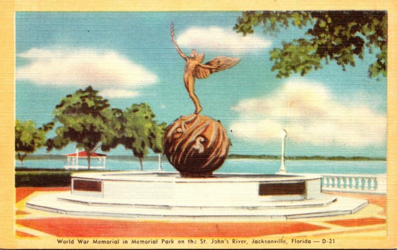 Florida Jacksonville World War Memorial In Memorial Park On St John's Ri...