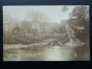 Durham Consett EBCHESTER Stepping Stones & POSS STICK MILL c1907 RP Postcard