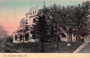 MOLINE ILLINOIS CITY HOSPITAL POSTCARD 1911