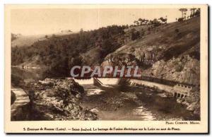 Old Postcard Around Roanne (Loire) Saint joadard Dam The Electric Factory