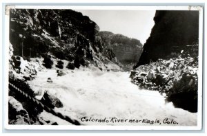 1936 View Of Colorado River Near Eagle Colorado CO RPPC Photo Vintage Postcard