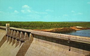 Vintage Postcard Greers Ferry Dam & Lake Across Little Red River Ozarks Arkansas