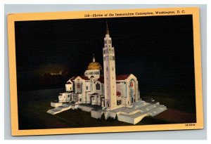 Vintage 1940's Postcard Shrine of the Immaculate Conception Washington DC