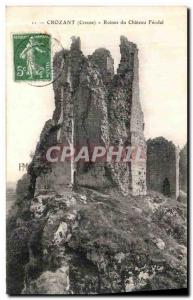 Postcard Old Creuse Crozant Ruins of the Feudal Castle