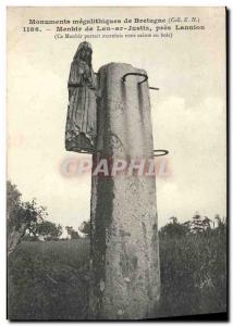 Old Postcard Dolmen Megalith Lan ar Justiz near Lannion