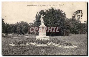 Montelimar - Public garden - the Statue Air - Old Postcard