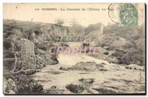 Old Postcard Ploermel From The I & # 39Etang Waterfall At Duke