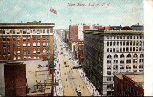 New York Buffalo Trolleys On Main Street