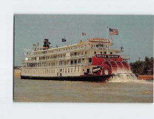 Postcard Delta Queen on Mississippi River USA