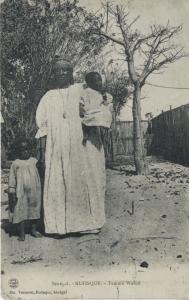 Rufisque Senegal Femme Walof Woman Children (Expo 86 Stamping) 1910 Postcard E4