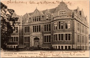 Vtg Appleton WI Stephenson Science Hall Lawrence University 1907 Tuck Postcard