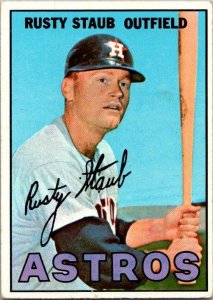 1967 Topps Baseball Card Rusty Staub Houston Astros sk2187