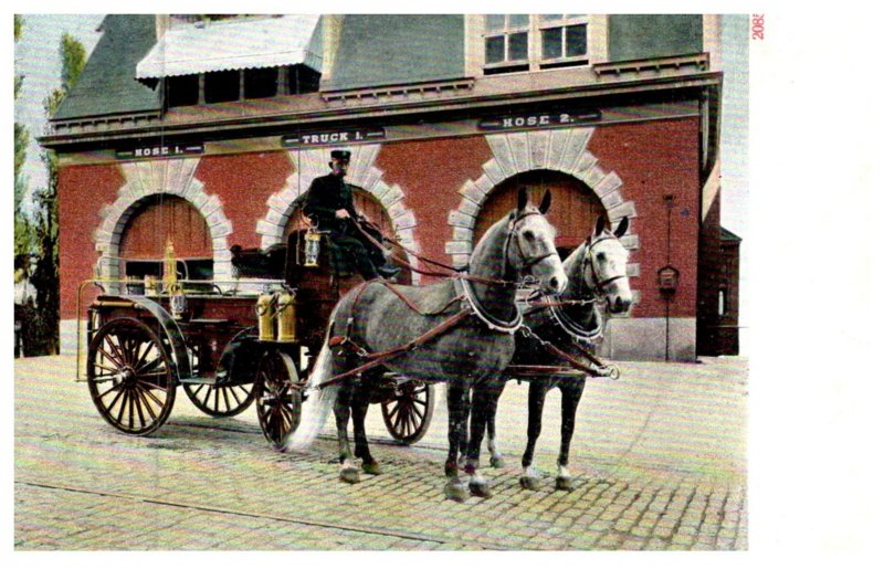 Fire Truck, Horse drawn , Fire House