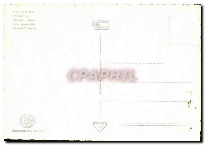 Palermo Modern Postcard Panorama Generale View General View