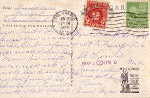 1944 INFLATED RUBBER RAFT TRANSPORTING TWO 37MM. GUNS ACROSS RIVER US Army photo