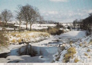 Lesbury River Northumberland At Christmas Postcard