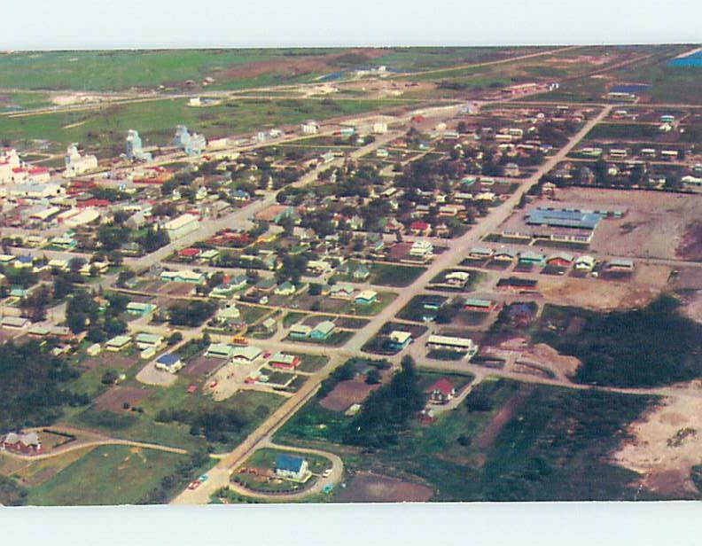 Pre-1980 AERIAL VIEW OF TOWN Whitewood Saskatchewan SK F9161