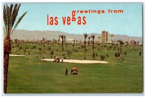 Greetings From Las Vegas Nevada NV, Dunes Hotel Country Club Golf House Postcard