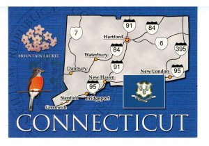 CT - Connecticut Map & Highlights   (continental size)