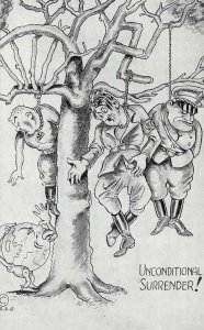 Hitler Comic Humour Mussolini Hanging Unconditional Surrender PC AA19208