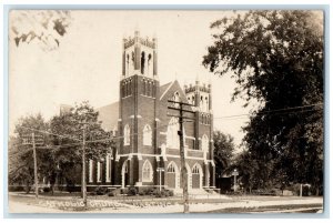 c1910 Catholic Church Hastings Nebraska NE RPPC Photo Posted Postcard