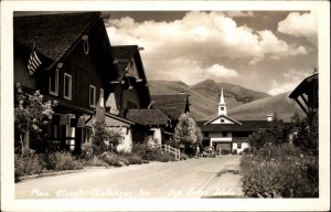 Sun Valley ID Idaho Challenger Inn Main St. Real Photo Postcard