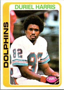 1978 Topps Football Card Duriel Harris Miami Dolphins sk7217