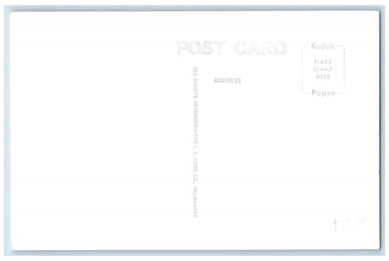 Washington Iowa IA Postcard RPPC Photo St. James School Building c1950's Vintage