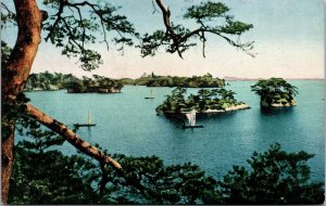 Vtg Sendai Japan Typical Scenery in Matsushima Scenic View Postcard