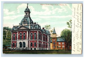 C. 1910 Warren County Court House, Warren, PA. Postcard F144E