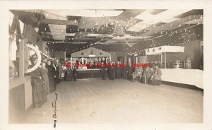 Unknown Location, RPPC, Native American Indians attending Indoor Carnival