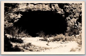 Carlsbad Caverns New Mexico 1930-40s RPPC Real Photo Postcard Entrance