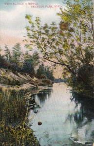 Iowa Gelwein Park Creek Scene 1911