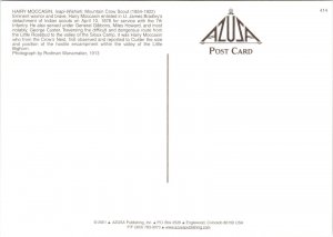 Hairy Moccasin Mountain Crow Scout Native American Postcard