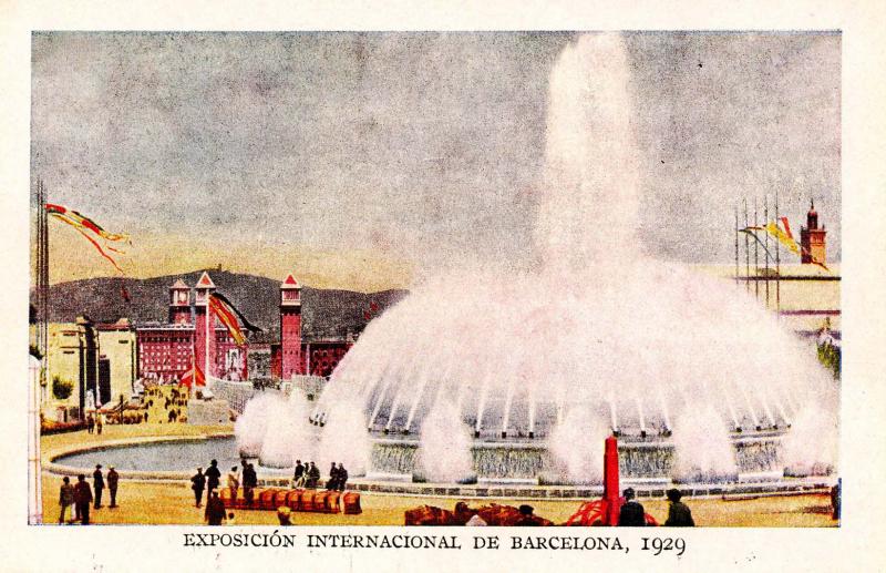 Spain - Barcelona, 1929. International Exposition, The Great Fountain