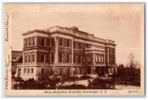 c1920's Mary McClellan Hospital Cambridge New York NY Posted Postcard