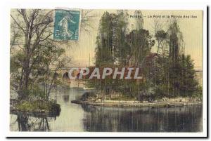 Poissy Postcard Old Bridge and the tip of the islands