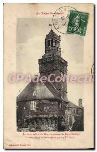 Old Postcard Au Pays Normand Vire The old belfry surmounting Gate building Cl...