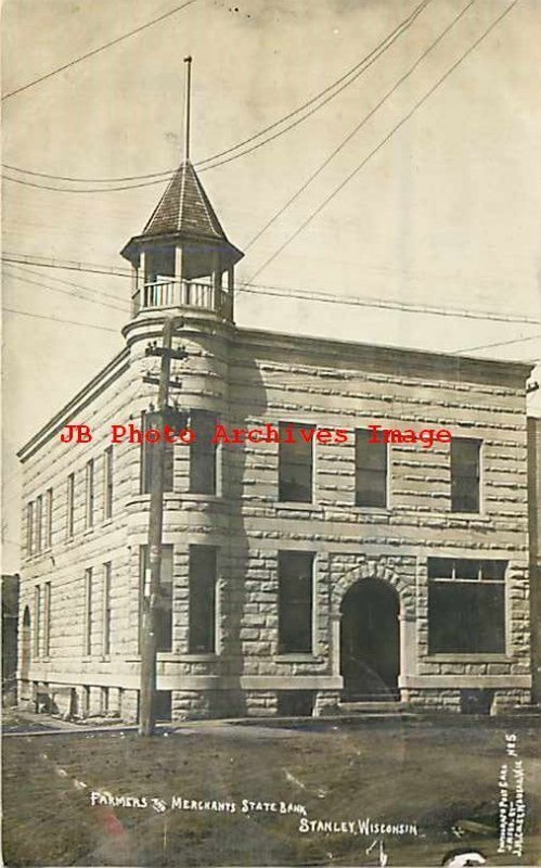 WI, Stanley, Wisconsin, RPPC, Farmers & Merchants State Bank, J.M. Colby No 5